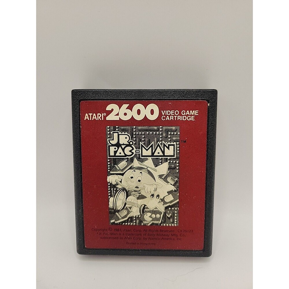 Jr. Pac-Man (Atari 2600, 1986) Video Game Cartridge Only Tested Red Label